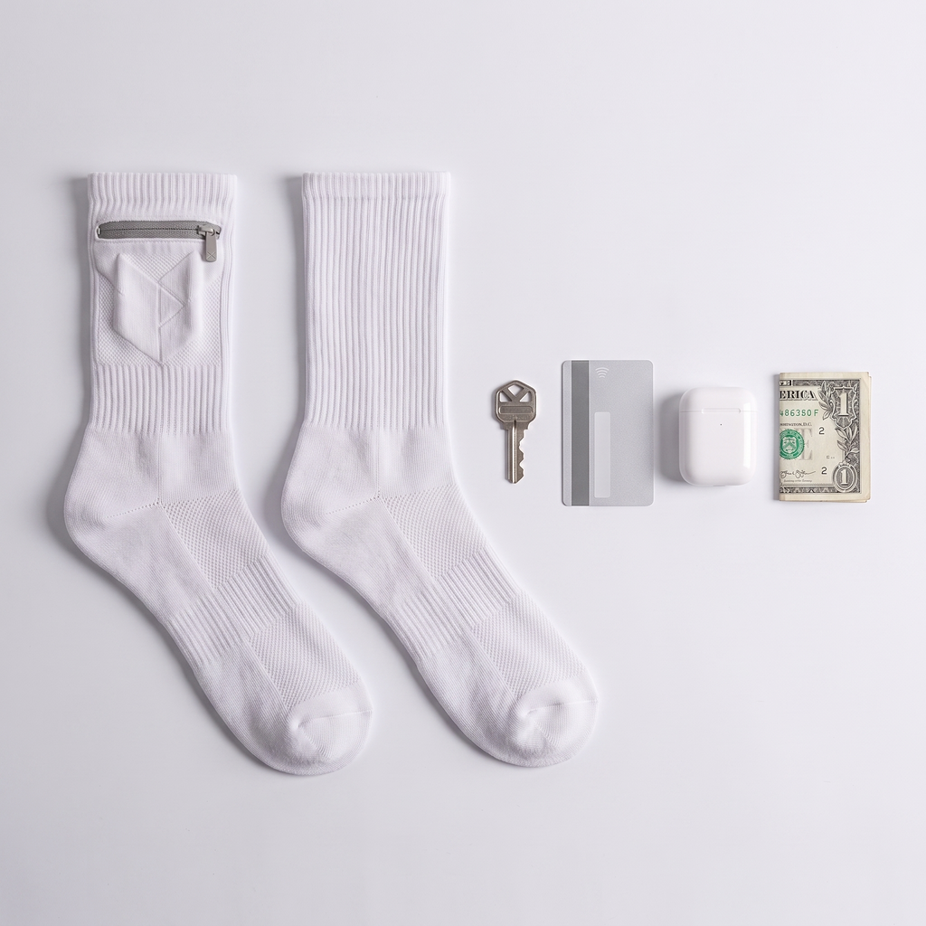 Vaultsock - Crew Socks with Zippered Pocket